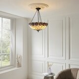 Endon 111872 - Luster na lancu Tiffany HUTCHINSON 3xE27/60W/230V, prečnik 50 cm | Eponuda.com