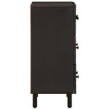  Bočni ormarić crni 60 x 33 x 75 cm od masivnog drva manga | shoptok.hr