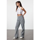 Trendyol multicolored striped high waist wide leg jeans Cene