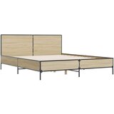  Posteljni okvir sonoma hrast 120x190 cm inž. les in kovina | Shoptok.si