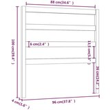  Uzglavlje za krevet bijelo 96 x 4 x 100 cm od masivne borovine | shoptok.hr