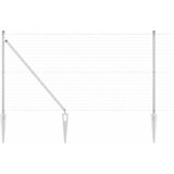  Ograda s postovima Srebrno 1 x 10 m Čelik | shoptok.hr