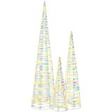  Božićno drvce 3 pcs Topla bijela 20 x 20 x 80 cm PET | shoptok.hr