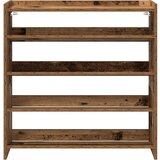 vidaXL Regal za čevlje rjav hrast 80x25x81 cm inženirski les | Shoptok.si