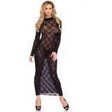 Leg Avenue long sleeved long dress, black, o/s AV07663 cene