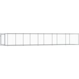  Kavez za pse s vratima sivi 10x2x1,5 m od pocinčanog čelika | shoptok.hr