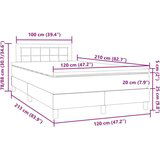 Box spring postelja z vzmetnico temno zelena 120x210 cm žamet, (21792603) | Shoptok.si