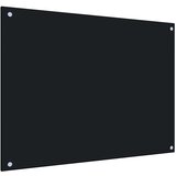 vidaXL Kuhinjska zaštita od prskanja crna 80 x 60 cm kaljeno staklo | shoptok.hr