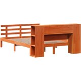 vidaXL Knjižna postelja brez vzmetnice vošč. rjava 140x190 cm borovina | Shoptok.si