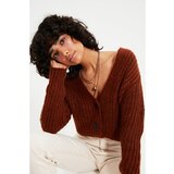 Trendyol cinnamon Knit Detailed Knitwear Cardigan Cene