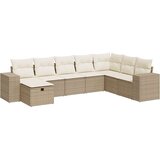Maison Chic Seti vrtnega pohištva - Vrtna garnitura - Vrtni pohištvo set 8-delna z blazinami bež poli ratan, (21799539) | Shoptok.si