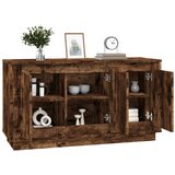  Komoda boja dimljenog hrasta 102x35x55 cm od konstruiranog drva | shoptok.hr