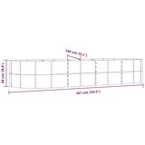  Povišena vrtna gredica od pocinčanog čelika 367x140x68 cm sivi | Eponuda.ba