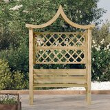 vidaXL Vrtna pergola s streho in klopjo impregnirana borovina | Shoptok.si