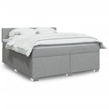 Maison Chic Box spring postelja - Vzmetna postelja z vzmetnico svetlo siva 180x200 cm blago SL10774, (21903693) | Shoptok.si