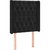  Uzglavlje crno 83x16x118/128 cm baršunasto | shoptok.hr