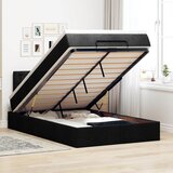  Otomanski krevet s madracem crni 120x200 cm tkanine | shoptok.hr