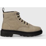 Levi's Gležnječe od brušene kože TROOPER CHUKKA za žene, boja: siva, ravni potplat, 234715.57 | shoptok.hr