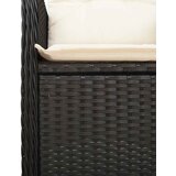  5-dijelni vrtni bistro set od poliratana s jastucima crni | shoptok.hr