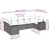  7-dijelni set vrtnih sofa od poliratana s jastucima crni Crna 83 x 62 x 69 cm | shoptok.hr