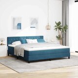  LED Box Spring Krevet Tamno plava 180 x 200 cm Baršun | shoptok.hr