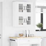  Zidni stakleni ormarić 2 pcs Bijelo 60 x 31 x 40 cm | shoptok.hr