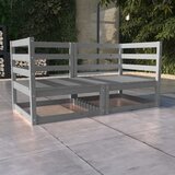 Maison Chic Vrtni kavč - Zunanji kavč dvosed siva trdna borovina, (22041800) | Shoptok.si