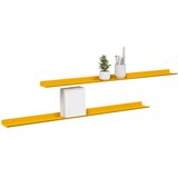  Ležeča polica 2 pcs Gorčična rumena 100 x 9 x 2,5 cm Jeklo, (5000200864) | Shoptok.si
