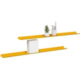  Polica na zidu s policom Zidne 2 pcs Žuta 100 x 9 x 2 5 cm - žuta boja senfa 100 x 9 cm 2 | shoptok.hr