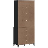 Visoka komoda VIKEN crna 80 x 40 x 190 cm od masivne borovine | Eponuda.com