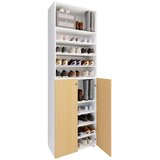 MID.YOU OMARA ZA ČEVLJE bela, barve bukve | Shoptok.si