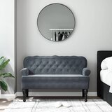  Klupa s naslonom tamnosiva 119,5 x 64,5 x 75 cm baršunasta | Eponuda.com