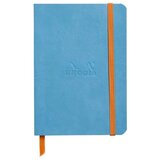  Notes A6, Rhodiarama soft, s gumicom, diktando crte, tirkizni Slike