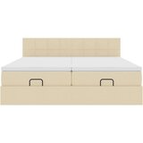 vidaXL otomanski okvir kreveta s madracima krem 180x200cm od tkanine | shoptok.hr