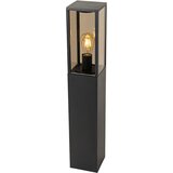QAZQA Stoječa zunanja svetilka črna z dimom 80 cm IP44 - Charlois | Shoptok.si