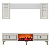 Hanah home tv polica orion fireplace white gold | Eponuda.com