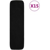 vidaXL Protuklizni otirači za stepenice 15 kom 75x20cm crni pravokutni | shoptok.hr