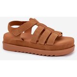 Boto Women Sandals On Platform Eco Suede Camel Filisenia | Shoptok.si