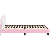 Krevet za djecu s uzglavljem Ružičasta 80 x 200 cm PU | Eponuda.ba