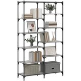  Regal za knjige siva boja hrasta 100x32x170 cm drvo i željezo | shoptok.hr