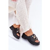 Boto Foam Women's Slippers With Golden Accessories Black Hortiana | shoptok.hr