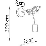  Stenska svetilka EDISON črna, (21347300) | Shoptok.si