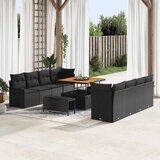  Sjedeća garnitura za vrt s jastukom Crna 100 x 100 x 71 cm | shoptok.hr