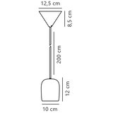 Nordlux viseći luster na kablu NOTTI 1xE27/25W/230V narandžasta | Eponuda.com