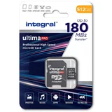 Integral Spominska kartica Micro SDXC V30 UHS-I U3, 512 GB + adapter