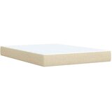  Krevet s oprugama i madracem krem 160x200 cm od tkanine | shoptok.hr