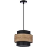 Candellux Lighting Crna/u prirodnoj boji viseća svjetiljka s tekstilnim sjenilom ø 20 cm Twin – Cijene