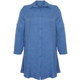Trendyol Curve Blue Plus Size Shirt | Shoptok.si