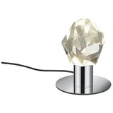 Trio Select LED namizna svetilka v srebrni barvi s steklenim senčilom (višina 17 cm) Verano – u