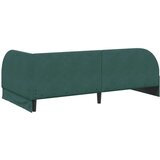vidaXL Kotna postelja z vzglavjem Temno zelena 90 x 190 cm Žamet | Shoptok.si